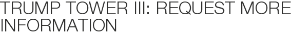 Trump Tower III: Request More Information